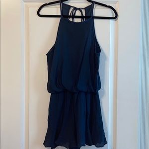 Navy Blue romper with cutout back